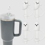 Cute Ghost Straw Covers Cap Compatible with Stanley Cup