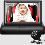 Baby Car Mirror, 4.3” HD Night Vision Function Car Mirror Display, Safety Car